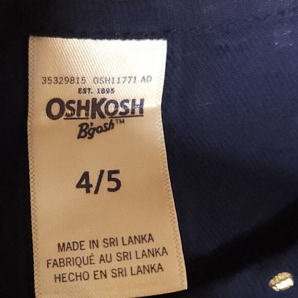 Osh Kosh Girls Navy Blue Metallic Gold Polka-dot Tunic 4-5 - Picture 4 of 5